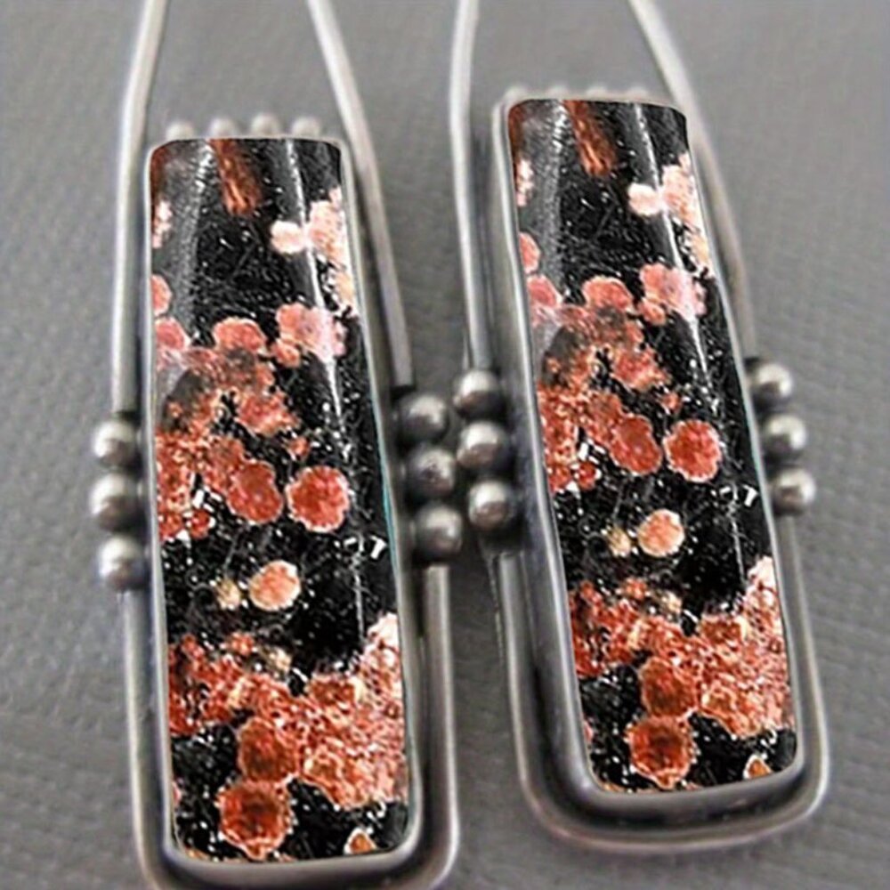 Retro Bohemian Geometric Dangle Earrings - Picture 2 of 5